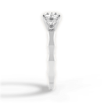 Aaliyah Round Cut Lab Grown Diamond 18Kt White Gold Engagement Ring - View 4