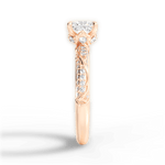 Josephine Princess Cut Lab Grown Diamond 18Kt Rose Gold Engagement Ring - View 2