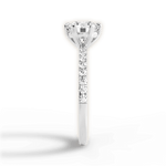 Eleanor Round Cut Lab Grown Diamond Platinum Engagement Ring - View 4