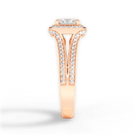 Mackenzie Princess Cut Lab Grown Diamond 18Kt Rose Gold Engagement Ring - View 4