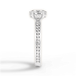 Katelyn Oval Cut Lab Grown Diamond Platinum Engagement Ring - View 3