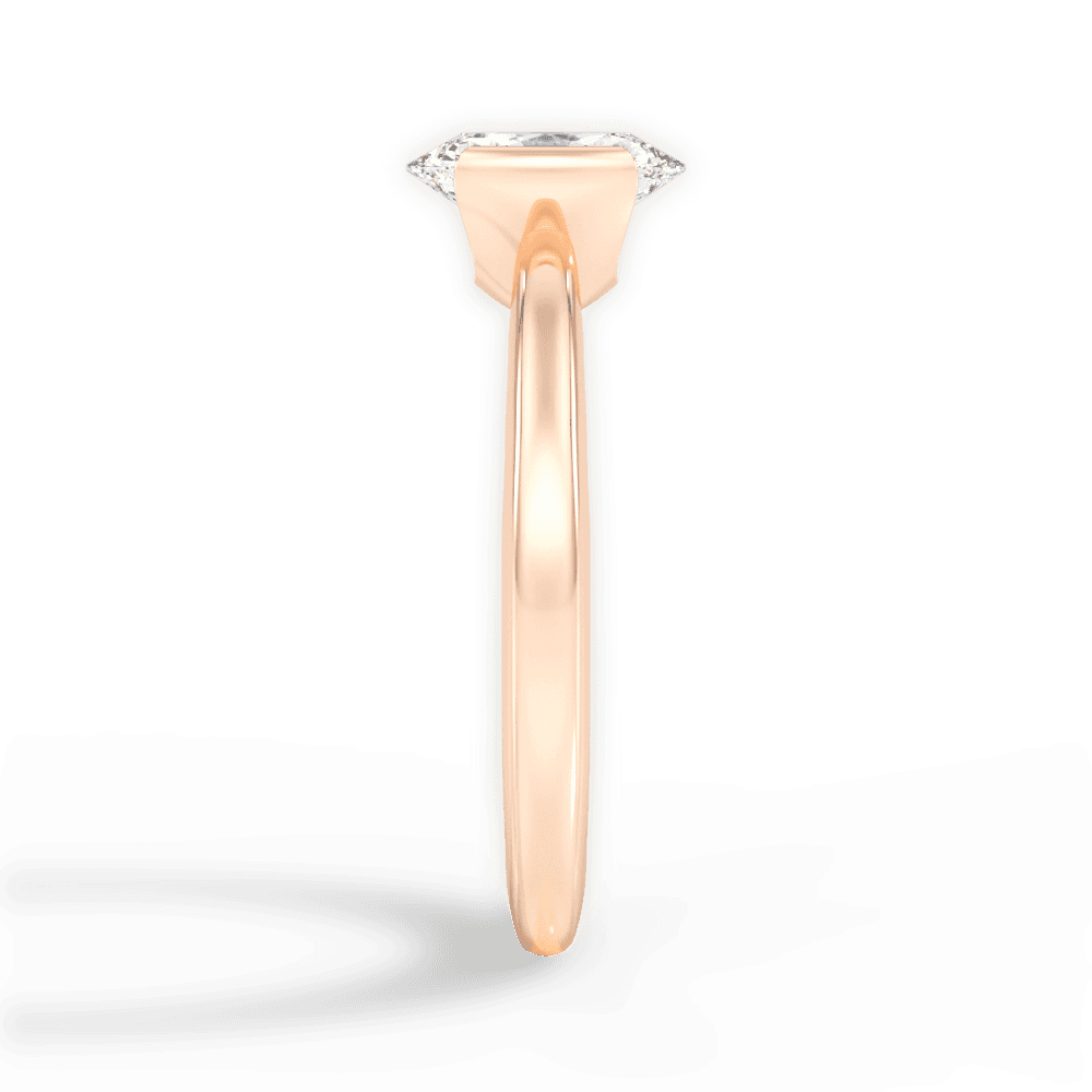 Bridget Oval Cut Lab Grown Diamond 18Kt Rose Gold Engagement Ring - View 2