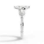 Geraldine Marquise Cut Lab Grown Diamond 14Kt White Gold Engagement Ring - View 2