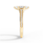 Delia Marquise Cut Lab Grown Diamond 18Kt Yellow Gold Engagement Ring - View 4