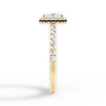 Kathleen Princess Cut Lab Grown Diamond 18Kt Yellow Gold Engagement Ring - View 3