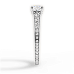 Leslie Cushion Cut Lab Grown Diamond 18Kt White Gold Engagement Ring - View 2