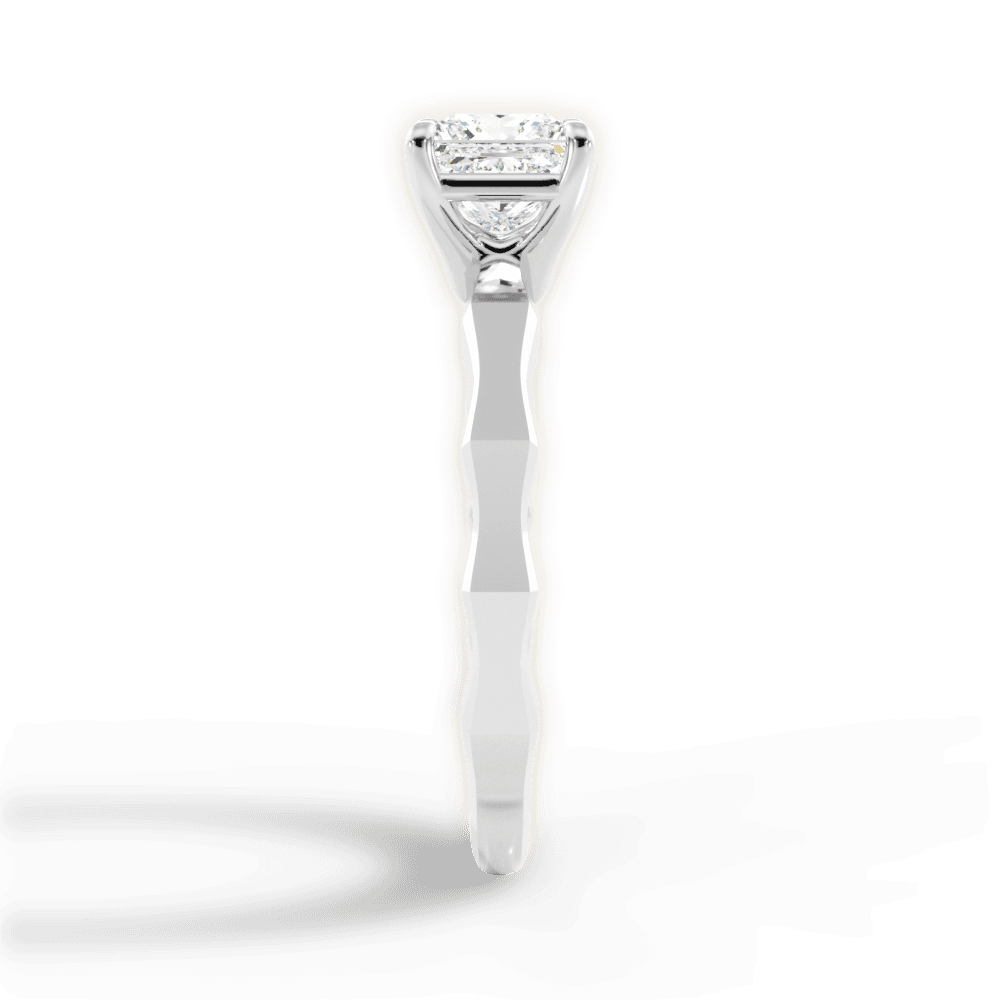 Aaliyah Princess Cut Lab Grown Diamond Platinum Engagement Ring - View 2
