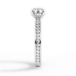 Katelyn Round Cut Lab Grown Diamond 14Kt White Gold Engagement Ring - View 3