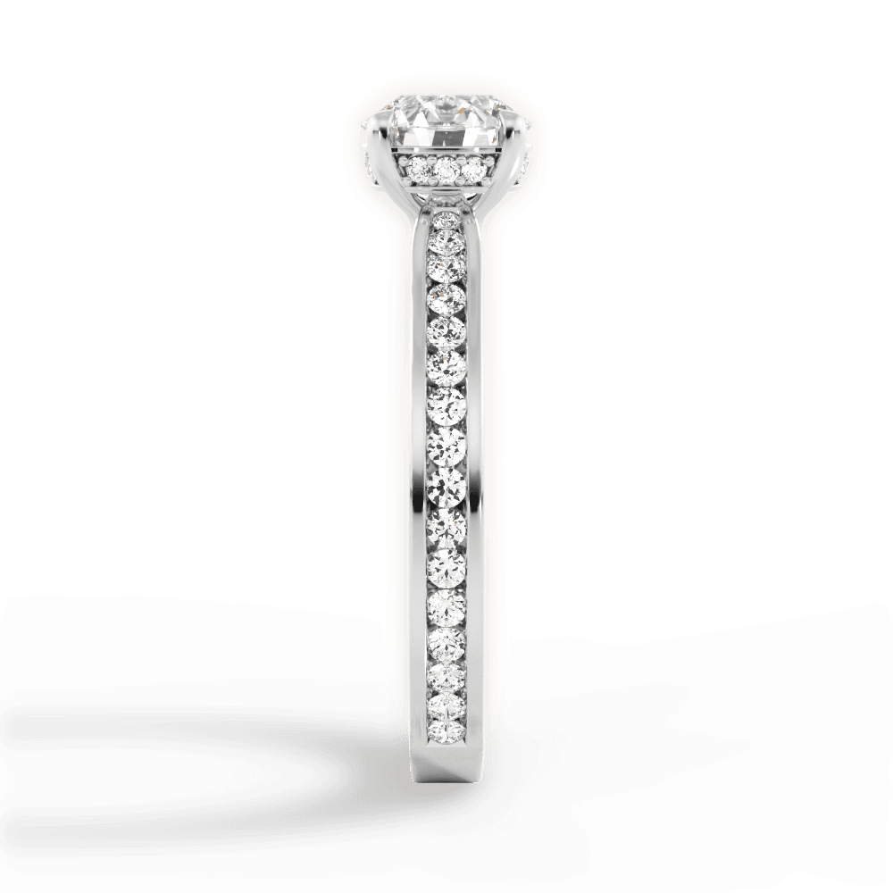 Katelyn Round Cut Lab Grown Diamond Platinum Engagement Ring - View 3