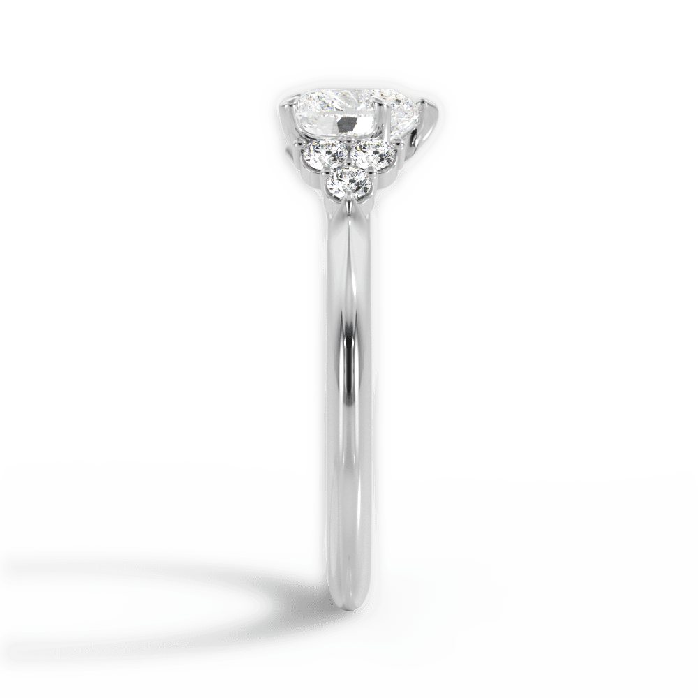 Celeste Heart Cut Lab Grown Diamond 14Kt White Gold Engagement Ring - View 4