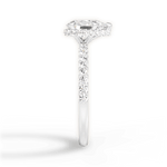 Isabella Pear Cut Lab Grown Diamond 14Kt White Gold Engagement Ring - View 2