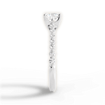 Dana Cushion Cut Lab Grown Diamond Platinum Engagement Ring - View 4