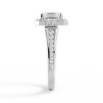 Katherine Emerald Cut Lab Grown Diamond 14Kt White Gold Engagement Ring - View 2