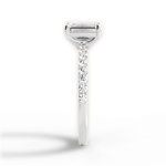 Elsie Emerald Cut Lab Grown Diamond 18Kt White Gold Engagement Ring - View 2