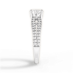 Jessica Cushion Cut Lab Grown Diamond 14Kt White Gold Engagement Ring - View 4
