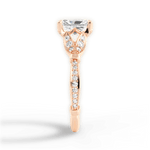 Geraldine Radiant Cut Lab Grown Diamond 18Kt Rose Gold Engagement Ring - View 3