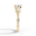 Geraldine Oval Cut Lab Grown Diamond 18Kt Yellow Gold Engagement Ring - View 4