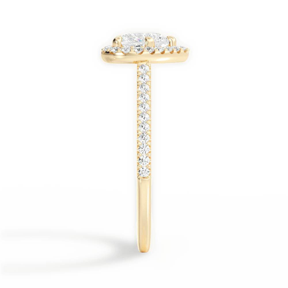 Jeanne Heart Cut Lab Grown Diamond 18Kt Yellow Gold Engagement Ring - View 3