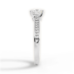 Elena Princess Cut Lab Grown Diamond Platinum Engagement Ring - View 4