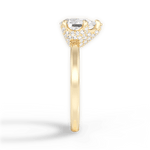 Gemma Pear Cut Lab Grown Diamond 18Kt Yellow Gold Engagement Ring - View 4
