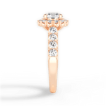 Lacey Round Cut Lab Grown Diamond 18Kt Rose Gold Engagement Ring - View 4