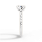 Giselle Radiant Cut Lab Grown Diamond 18Kt White Gold Engagement Ring - View 3