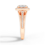 Lillian Oval Cut Lab Grown Diamond 18Kt Rose Gold Engagement Ring - View 2