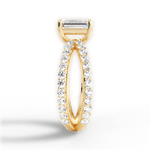 Lauren Emerald Cut Lab Grown Diamond 18Kt Yellow Gold Engagement Ring - View 2