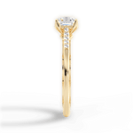 Christina Asscher Cut Lab Grown Diamond 18Kt Yellow Gold Engagement Ring - View 4