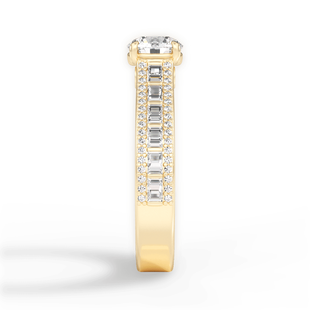 Lynn Round Cut Lab Grown Diamond 18Kt Yellow Gold Engagement Ring - View 4