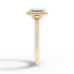 Joanne Emerald Cut Lab Grown Diamond 18Kt Yellow Gold Engagement Ring - View 2