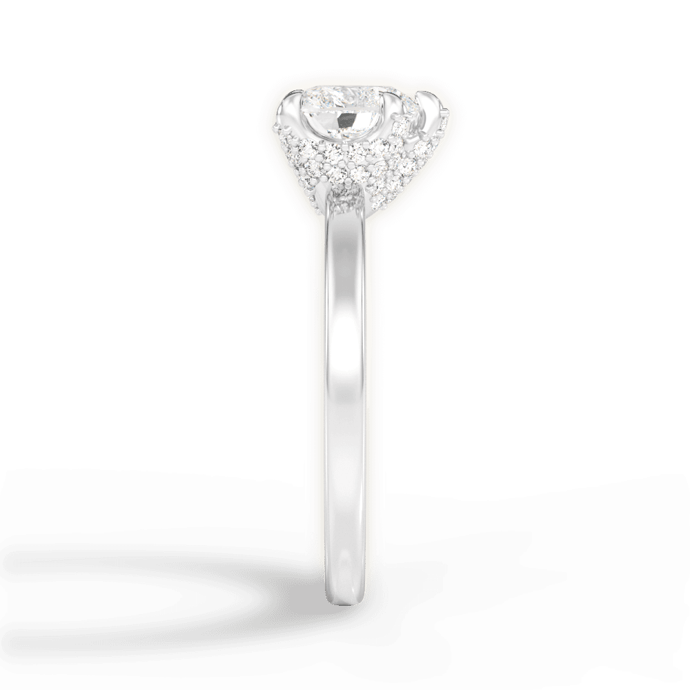 Gemma Heart Cut Lab Grown Diamond 18Kt White Gold Engagement Ring - View 2