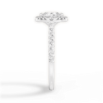 Jackie Cushion Cut Lab Grown Diamond 14Kt White Gold Engagement Ring - View 4