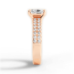 Kayla Radiant Cut Lab Grown Diamond 18Kt Rose Gold Engagement Ring - View 3