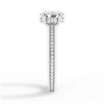 Janet Oval Cut Lab Grown Diamond 14Kt White Gold Engagement Ring - View 2