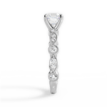 Edith Asscher Cut Lab Grown Diamond Platinum Engagement Ring - View 2