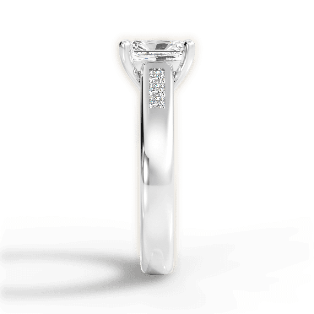 Brittany Radiant Cut Lab Grown Diamond 14Kt White Gold Engagement Ring - View 4