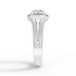 Mackenzie Round Cut Lab Grown Diamond 14Kt White Gold Engagement Ring - View 4
