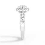 Lacey Round Cut Lab Grown Diamond 18Kt White Gold Engagement Ring - View 4