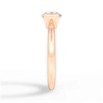 Bridget Round Cut Lab Grown Diamond 18Kt Rose Gold Engagement Ring - View 3