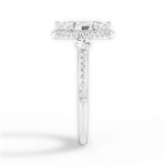 Julia Marquise Cut Lab Grown Diamond 14Kt White Gold Engagement Ring - View 3