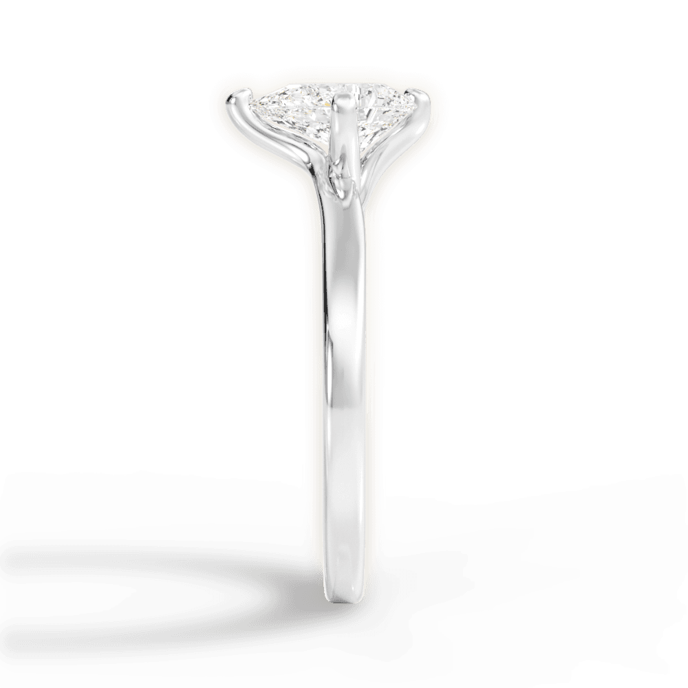 Ashley Pear Cut Lab Grown Diamond 14Kt White Gold Engagement Ring - View 4