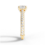 Lindsay Asscher Cut Lab Grown Diamond 18Kt Yellow Gold Engagement Ring - View 2