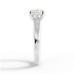 Carol Princess Cut Lab Grown Diamond Platinum Engagement Ring - View 4
