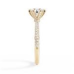 Linda Round Cut Lab Grown Diamond 18Kt Yellow Gold Engagement Ring - View 3