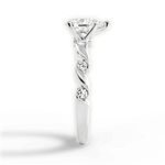 Emma Pear Cut Lab Grown Diamond 18Kt White Gold Engagement Ring - View 4