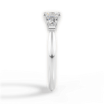 Emily Asscher Cut Lab Grown Diamond Platinum Engagement Ring - View 4