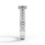 Lynn Emerald Cut Lab Grown Diamond 18Kt White Gold Engagement Ring - View 3