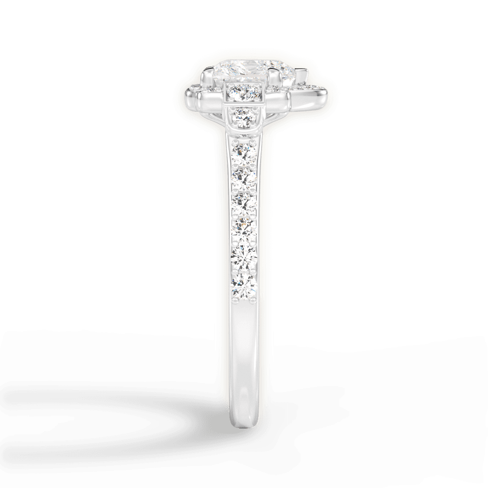 Joyce Heart Cut Lab Grown Diamond Platinum Engagement Ring - View 4