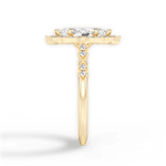 Julie Marquise Cut Lab Grown Diamond 18Kt Yellow Gold Engagement Ring - View 2